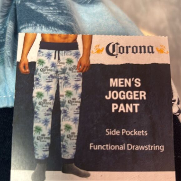 NWT New Corona Extra Mens Tropical Soft Jogger Pants with Pockets - Picture 9 of 9